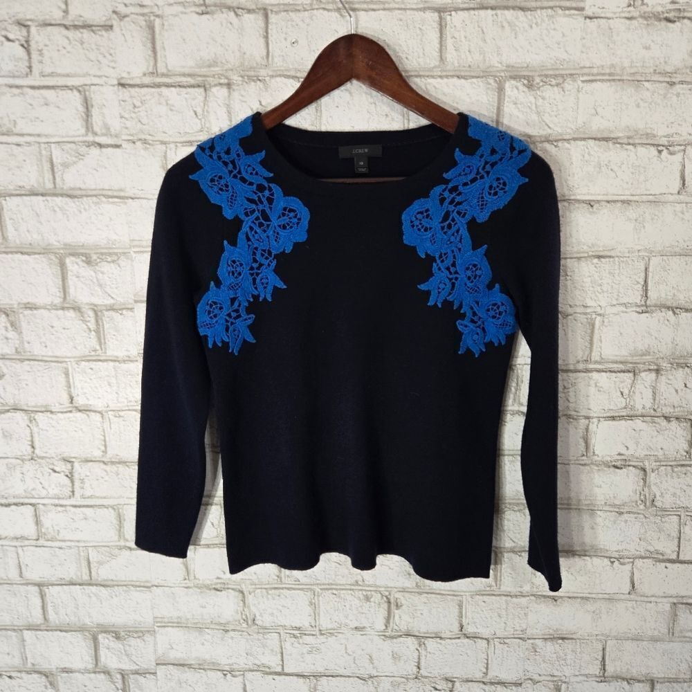 J‎ Crew navy lightweight sweater